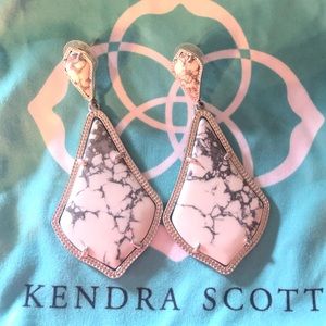 Kendra Scott Black & White Marble Alexa Earring